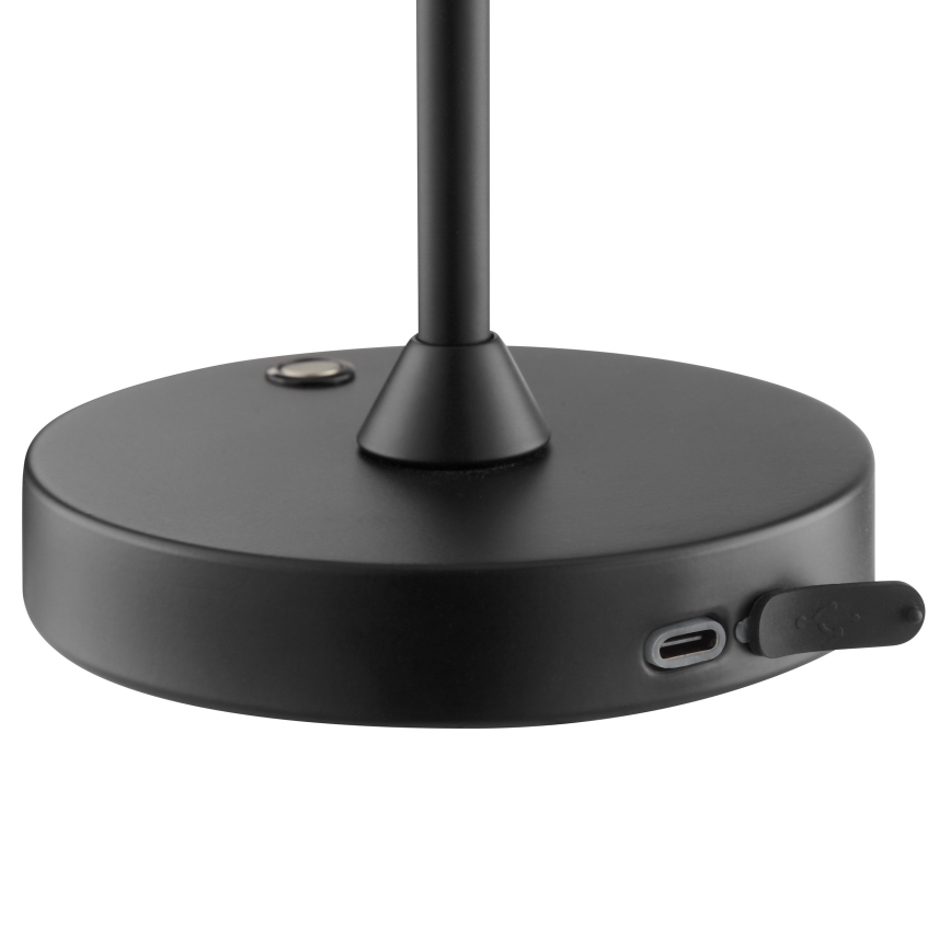 Brilliant - Lampe de table d'extérieur tactile, rechargeable et à intensité variable ELORA LED/2,5W/5V 2700K 2600 mAh IP44 noir