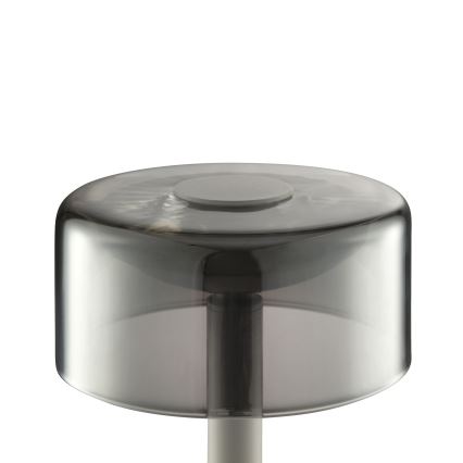 Brilliant - lampe de table d'extérieur tactile, dimmable et rechargeable RAZOR LED/2,5W/5V 2700K 2600 mAh IP44 gris