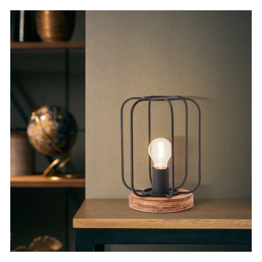 Brilliant - Lampe de table TOSH 1xE27/40W/230V en bois de peuplier