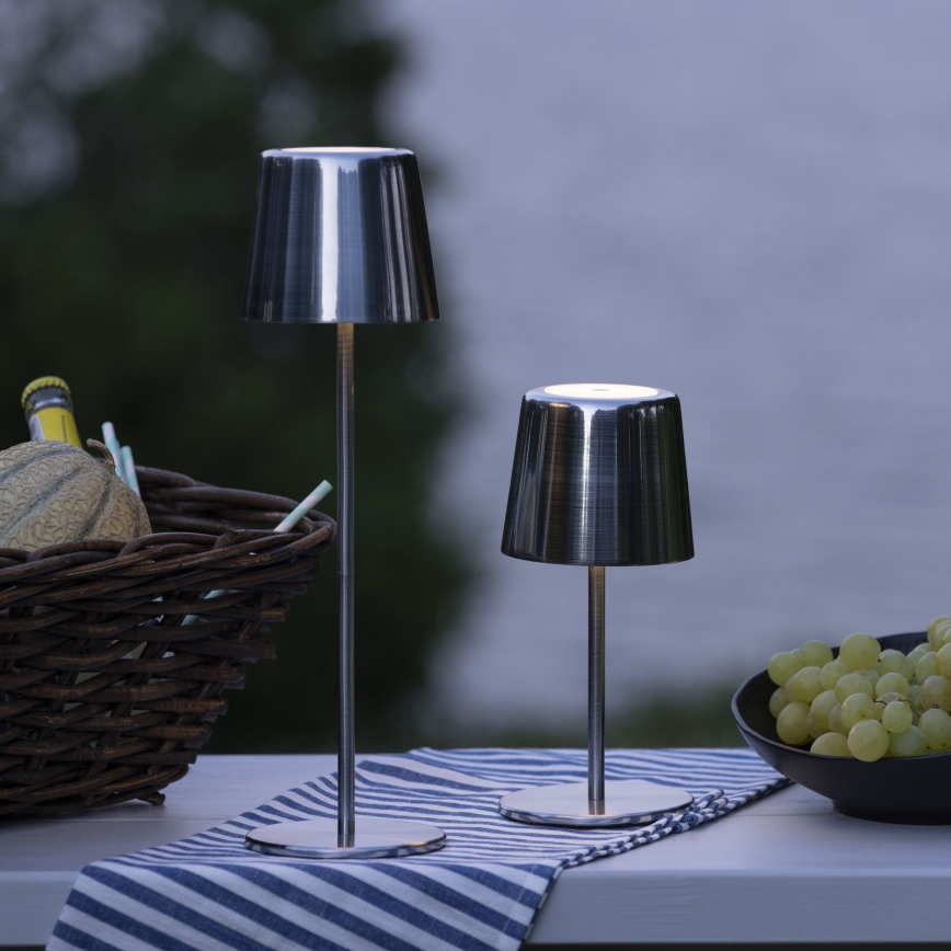 Brilliant - Lampe d'extérieur tactile à intensité variable XAANA LED/4W/5V 3000/4000/6500K 2600 mAh IP44 chrome brillant