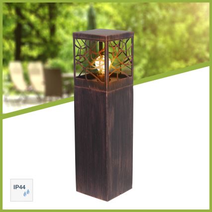 Brilliant - Lampe d'extérieur WHITNEY 1xE27/52W/230V IP44 patinée/cuivrée