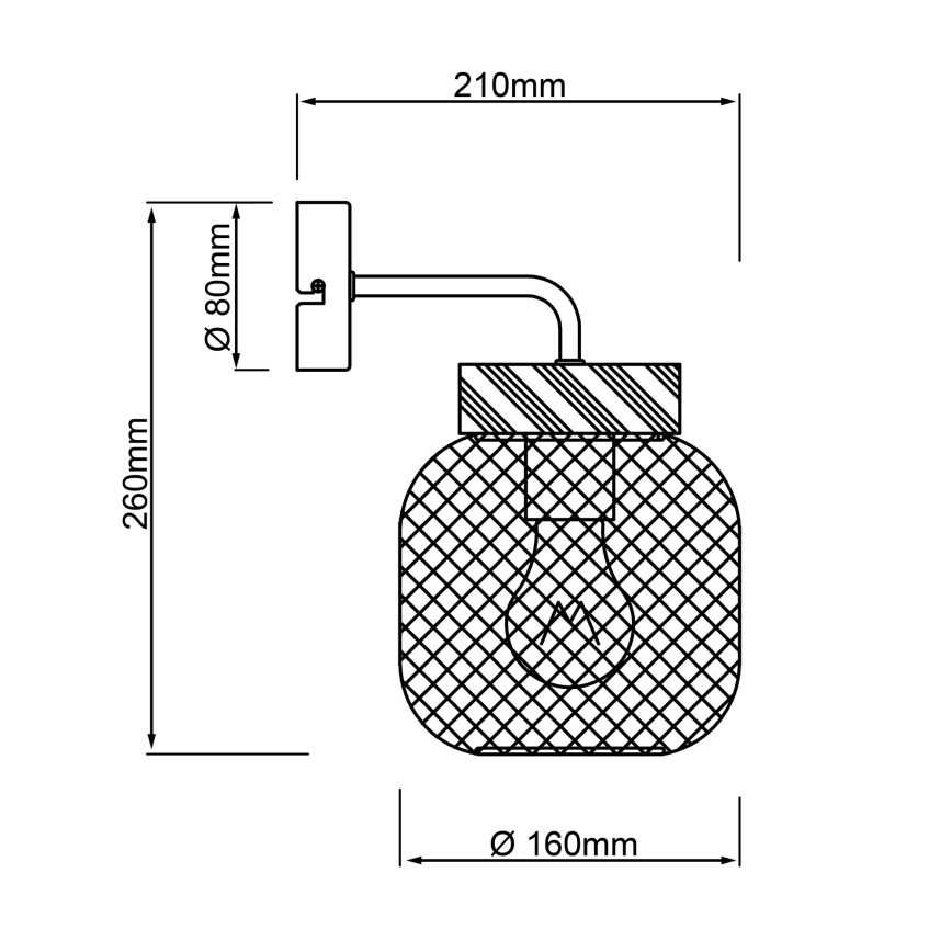 Brilliant - Lampe murale GIADA 1xE27/40W/230V noire