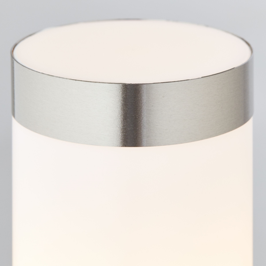 Brilliant - LED-Außenleuchte mit Sensor LEIGH LED/0,9W/230V + 1xE27/11W 80 cm IP44 glänzendes Chrom