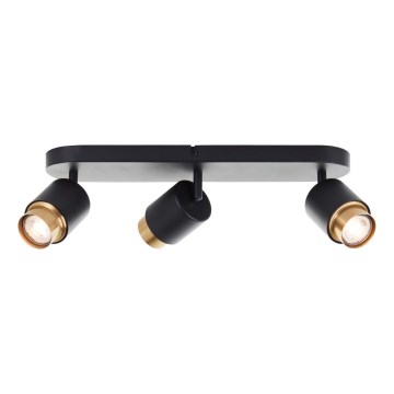Brilliant - LED-Deckenspot COVELO 3xGU10/5W/230V schwarz/gold