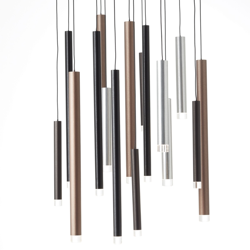 Brilliant - LED-dimmbare Pendelleuchte an Kabel CEMBALO LED/70W/230V mattchrom/schwarz/braun