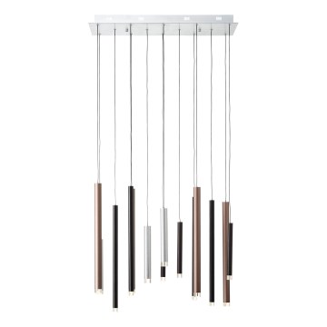 Brilliant - LED-dimmbare Pendelleuchte an Kabel CEMBALO LED/60W/230V mattchrom/schwarz/braun