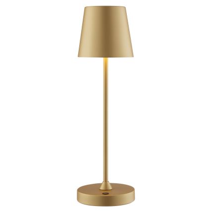 Brilliant - LED, dimmbar, wiederaufladbare Touch-Außen-Tischleuchte ELORA LED/2,5W/5V 2700K 2600 mAh IP44 gold