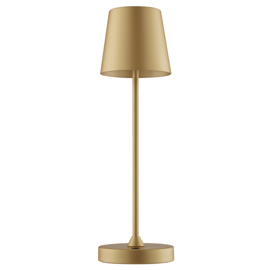 Brilliant - LED, dimmbar, wiederaufladbare Touch-Außen-Tischleuchte ELORA LED/2,5W/5V 2700K 2600 mAh IP44 gold
