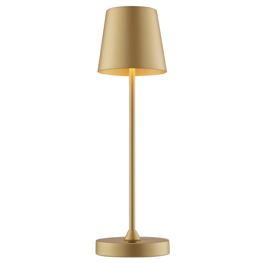 Brilliant - LED, dimmbar, wiederaufladbare Touch-Außen-Tischleuchte ELORA LED/2,5W/5V 2700K 2600 mAh IP44 gold