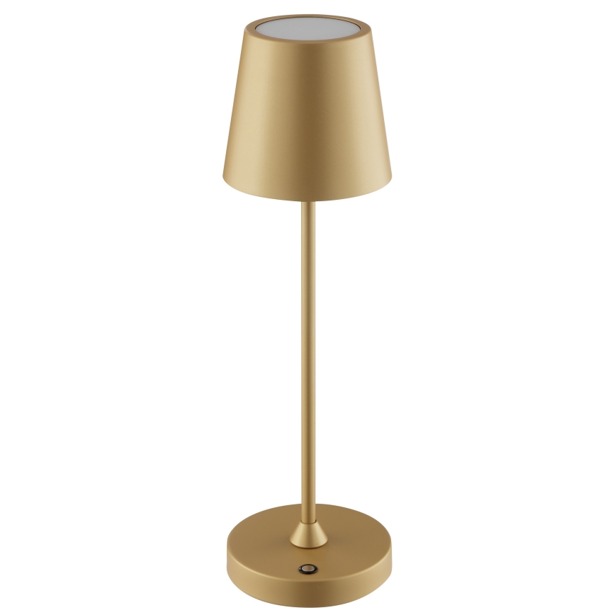Brilliant - LED, dimmbar, wiederaufladbare Touch-Außen-Tischleuchte ELORA LED/2,5W/5V 2700K 2600 mAh IP44 gold