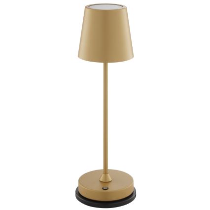 Brilliant - LED, dimmbar, wiederaufladbare Touch-Außen-Tischleuchte ELORA LED/2,5W/5V 2700K 2600 mAh IP44 gold