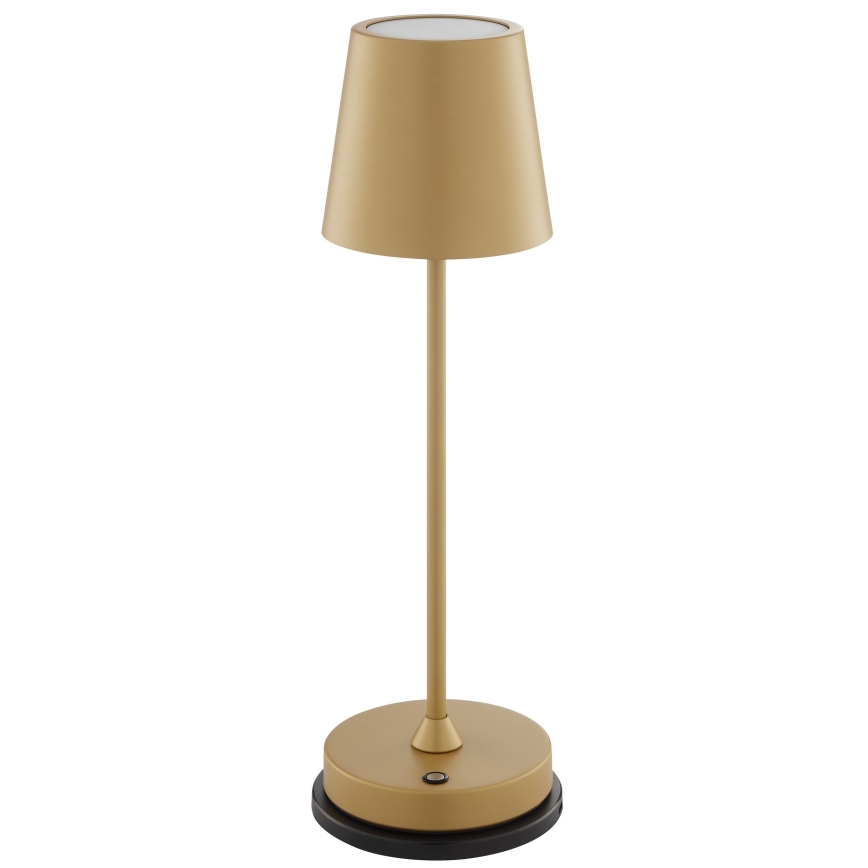 Brilliant - LED, dimmbar, wiederaufladbare Touch-Außen-Tischleuchte ELORA LED/2,5W/5V 2700K 2600 mAh IP44 gold