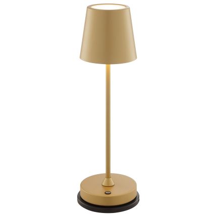 Brilliant - LED, dimmbar, wiederaufladbare Touch-Außen-Tischleuchte ELORA LED/2,5W/5V 2700K 2600 mAh IP44 gold