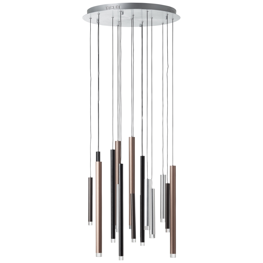 Brilliant - lampadario dimmerabile a sospensione con cavo CEMBALO LED/70W/230V cromo opaco/nero/marrone