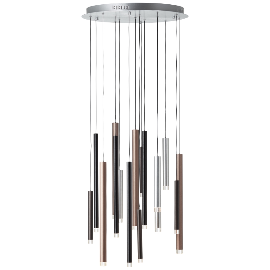Brilliant - lampadario dimmerabile a sospensione con cavo CEMBALO LED/70W/230V cromo opaco/nero/marrone