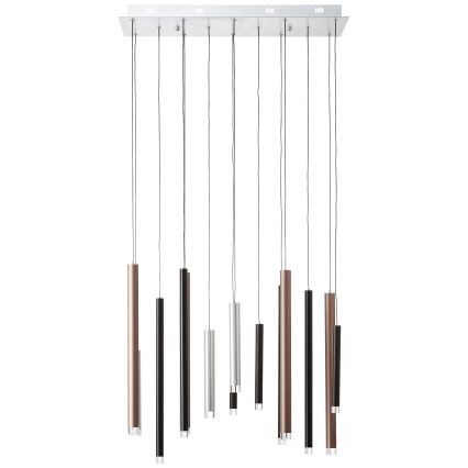 Brilliant - Lampadario dimmerabile a LED su cavo CEMBALO LED/60W/230V cromo satinato/nero/marrone