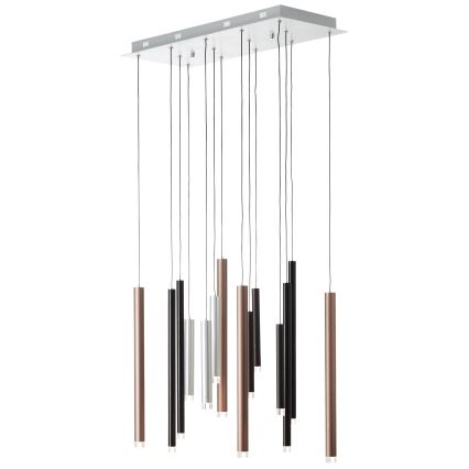 Brilliant - Lampadario dimmerabile a LED su cavo CEMBALO LED/60W/230V cromo satinato/nero/marrone