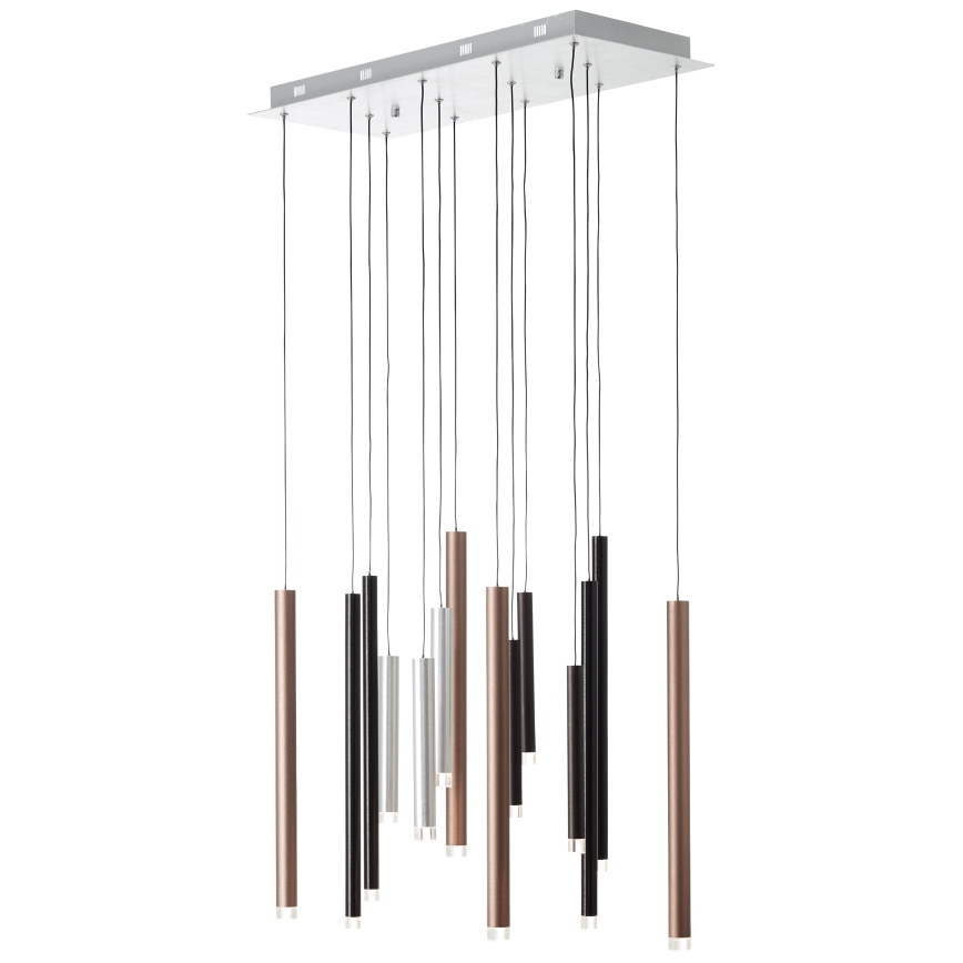 Brilliant - Lampadario dimmerabile a LED su cavo CEMBALO LED/60W/230V cromo satinato/nero/marrone