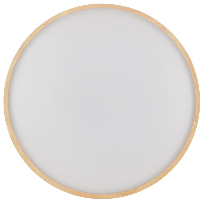 Brilliant - Plafonnier LED dimmable ALSON LED/17W/230V 3000-6500K Ø 49,5 cm bois d'hévéa + télécommande