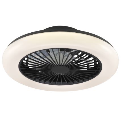Brilliant - Plafonnier LED dimmable avec ventilateur MONTERO LED/20W/230V 2700-6500K Ø 42 cm noir + télécommande