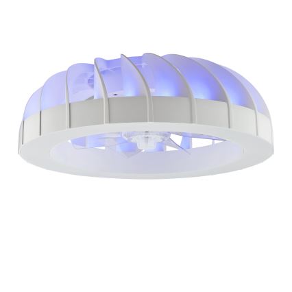 Brilliant - LED RGBW Dimmbarer Deckenventilator mit einer Leuchte FANORA LED/30W/230V 2700-6500K d 46 cm weiß + Fernbedienung
