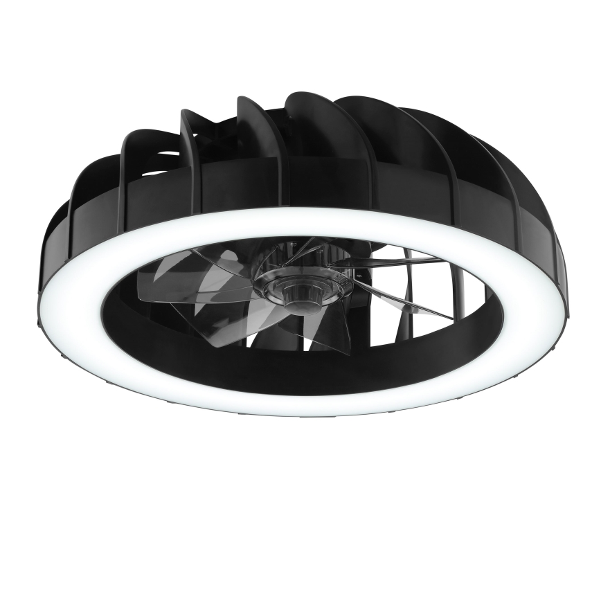 Brilliant - LED RGBW Dimmbarer Deckenventilator mit einer Leuchte FANORA LED/30W/230V 2700-6500K d 46 cm schwarz + Fernbedienung