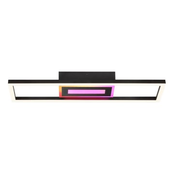 Brilliant - LED RGBW dimmbare Deckenleuchte BESSON LED/20W/230V 3000-6500K schwarz + Fernbedienung