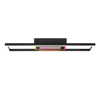 Brilliant - LED RGBW dimmbare Deckenleuchte BESSON LED/20W/230V 3000-6500K schwarz + Fernbedienung