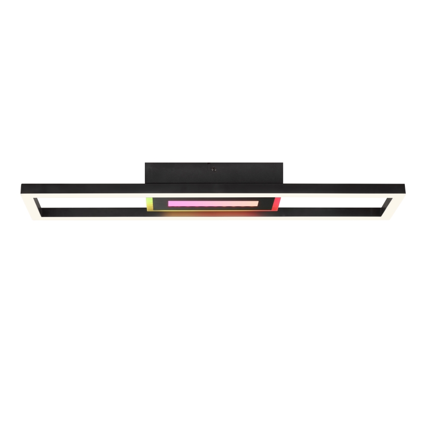 Brilliant - LED RGBW dimmbare Deckenleuchte BESSON LED/20W/230V 3000-6500K schwarz + Fernbedienung