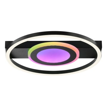 Brilliant - LED RGBW dimmbare Deckenleuchte MAUREEN LED/20W/230V 3000-6500K schwarz + Fernbedienung