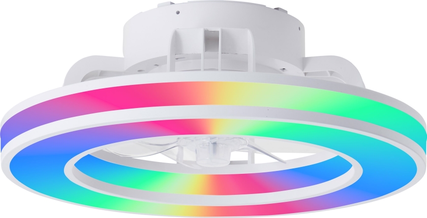 Brilliant - LED RGBW Dimmbarer Deckenventilator MONDELLO LED/26W/230V 2700-6500K d 41,5 cm weiß + Fernbedienung