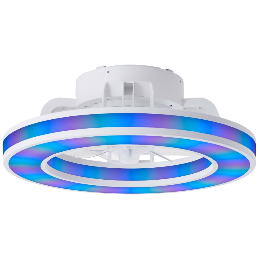 Brilliant - LED RGBW Dimmbarer Deckenventilator MONDELLO LED/26W/230V 2700-6500K d 41,5 cm weiß + Fernbedienung