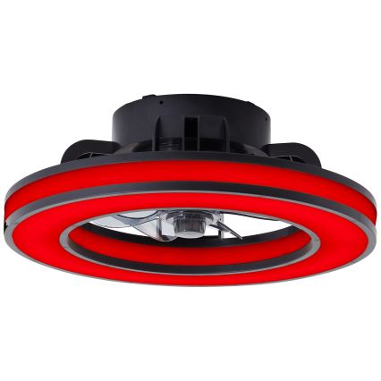 Brilliant - LED RGBW Dimmbarer Deckenventilator MONDELLO LED/26W/230V 2700-6500K d 41 cm schwarz + Fernbedienung
