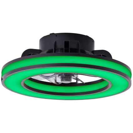 Brilliant - LED RGBW Dimmbarer Deckenventilator MONDELLO LED/26W/230V 2700-6500K d 41 cm schwarz + Fernbedienung