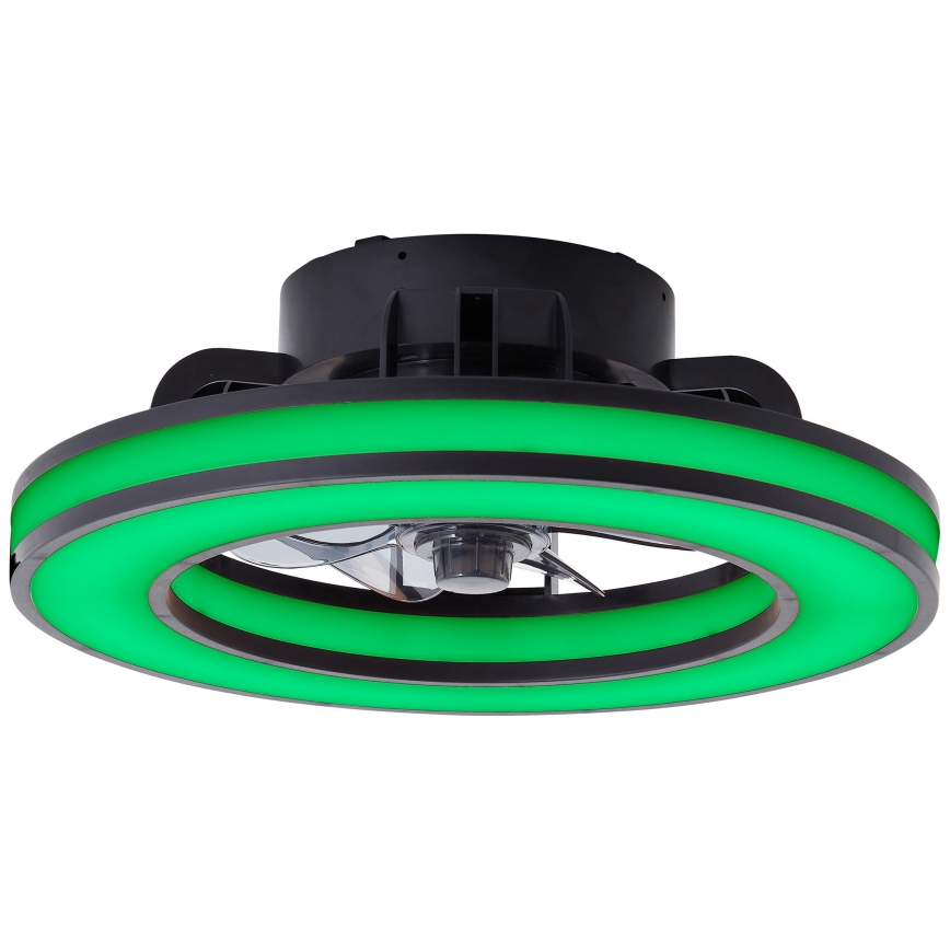 Brilliant - LED RGBW Dimmbarer Deckenventilator MONDELLO LED/26W/230V 2700-6500K d 41 cm schwarz + Fernbedienung