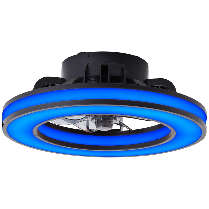 Brilliant - LED RGBW Dimmbarer Deckenventilator MONDELLO LED/26W/230V 2700-6500K d 41 cm schwarz + Fernbedienung