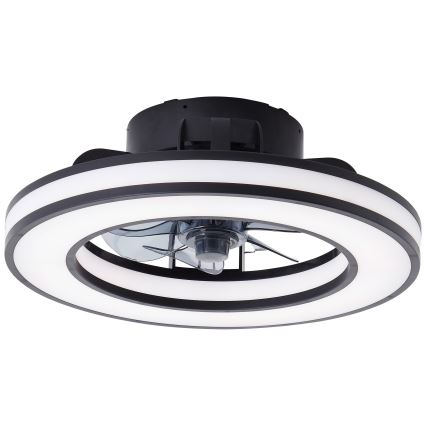 Brilliant - LED RGBW Dimmbarer Deckenventilator MONDELLO LED/26W/230V 2700-6500K d 41 cm schwarz + Fernbedienung