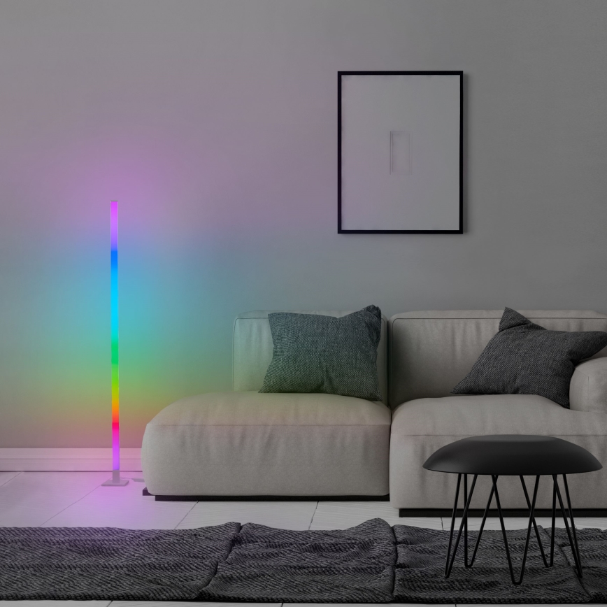 Brilliant - LED RGBW Lampada da terra con dimmer NEELE LED/6,5W/230V bianco + telecomando