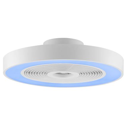 Brilliant - Lampada da soffitto dimmerabile a LED RGBW con ventilatore CATANIA LED/37W/230V 2700-6500K Ø 48,6 cm bianco + telecomando