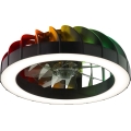 Brilliant - LED RGBW Ventilatore a soffitto dimmerabile con luce FANORA LED/30W/230V 2700-6500K diametro 46 cm nero + telecomando