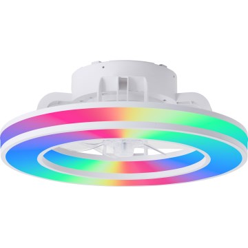 Brilliant - LED RGBW Ventilatore a soffitto dimmerabile MONDELLO LED/26W/230V 2700-6500K diametro 41,5 cm bianco + telecomando