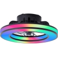 Brilliant - LED RGBW Ventilatore a soffitto dimmerabile MONDELLO LED/26W/230V 2700-6500K diametro 41 cm nero + telecomando