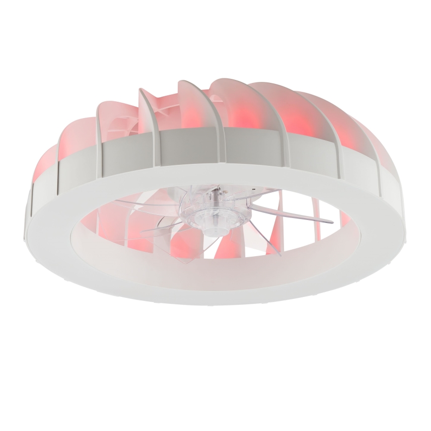 Brilliant - LED RGBW Ventilatore a soffitto dimmerabile con luce FANORA LED/30W/230V 2700-6500K diametro 46 cm bianco + telecomando