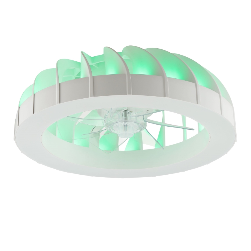 Brilliant - LED RGBW Ventilatore a soffitto dimmerabile con luce FANORA LED/30W/230V 2700-6500K diametro 46 cm bianco + telecomando