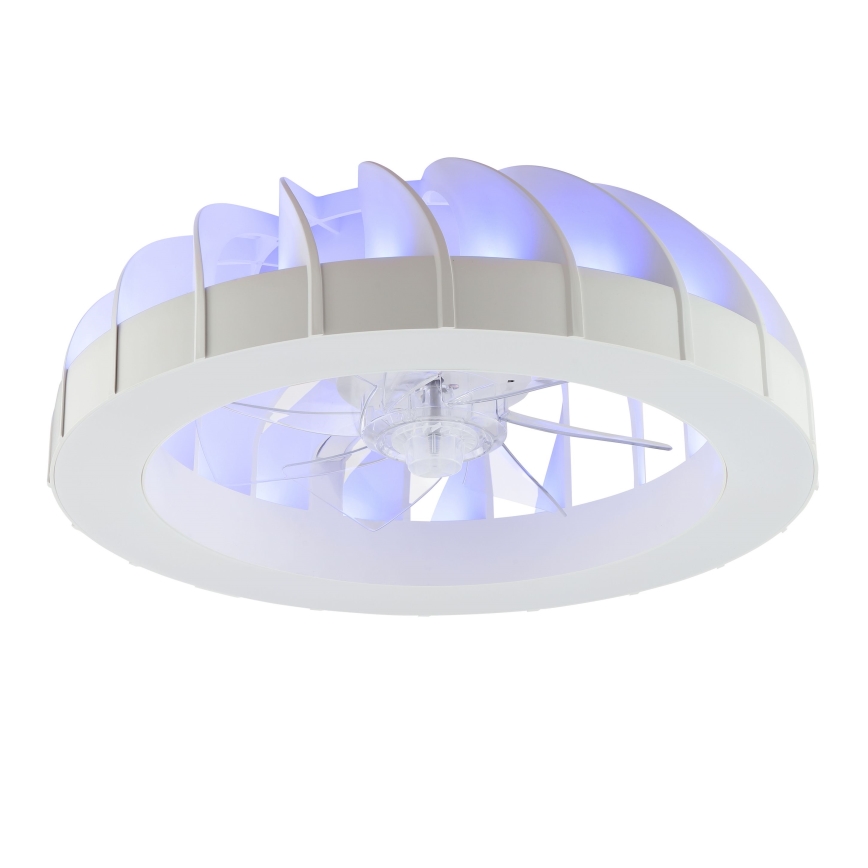 Brilliant - LED RGBW Ventilatore a soffitto dimmerabile con luce FANORA LED/30W/230V 2700-6500K diametro 46 cm bianco + telecomando