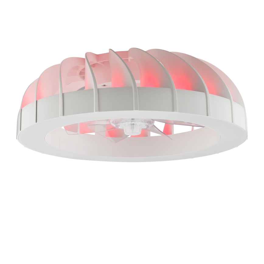 Brilliant - LED RGBW Ventilatore a soffitto dimmerabile con luce FANORA LED/30W/230V 2700-6500K diametro 46 cm bianco + telecomando