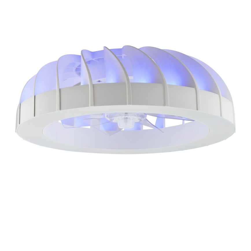 Brilliant - LED RGBW Ventilatore a soffitto dimmerabile con luce FANORA LED/30W/230V 2700-6500K diametro 46 cm bianco + telecomando