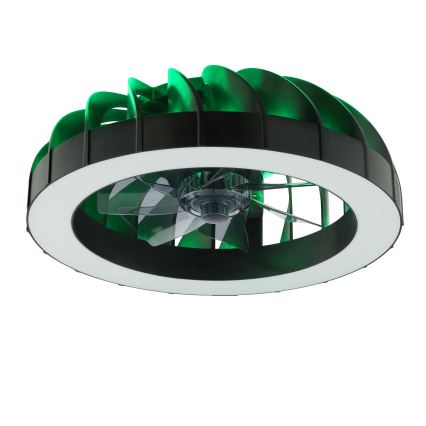 Brilliant - LED RGBW Ventilatore a soffitto dimmerabile con luce FANORA LED/30W/230V 2700-6500K diametro 46 cm nero + telecomando