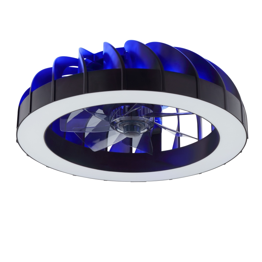 Brilliant - LED RGBW Ventilatore a soffitto dimmerabile con luce FANORA LED/30W/230V 2700-6500K diametro 46 cm nero + telecomando