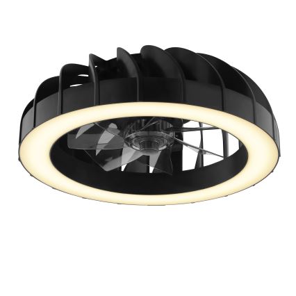 Brilliant - LED RGBW Ventilatore a soffitto dimmerabile con luce FANORA LED/30W/230V 2700-6500K diametro 46 cm nero + telecomando